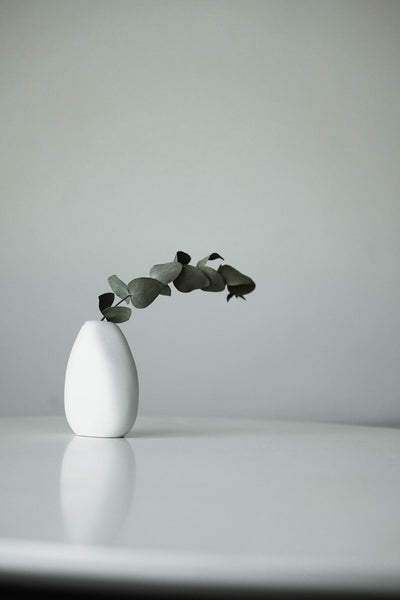 Modern Ceramic Ribbed Flower Vase